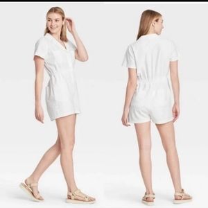 Universal thread goods co. White linen romper (target)